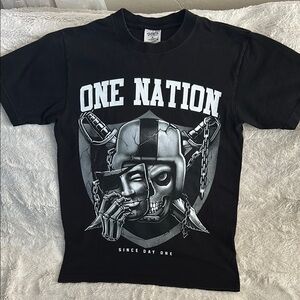 Raider Graphic Tee with Skull Design